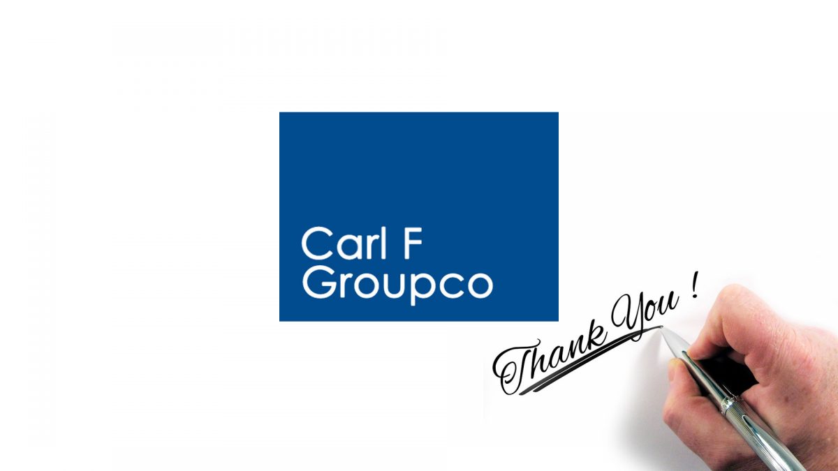 Thank you Carl F Groupco